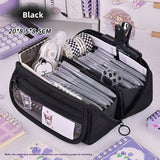 Girls Heart Prism Pencil Case, Large Capacity Elementary School Stationery Box, Girls Stationery Bag, Multifunctional Pencil Case