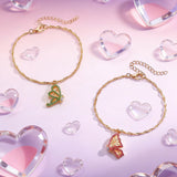 Butterfly Necklace & Bracelet Best Friend BFF Color Zircon Asymmetric Magnetic Jewelry