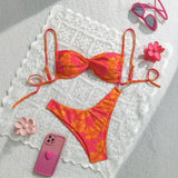 Printed Bikini Swimsuit for Women Sexy Two Piece Set Beach Vacation Swimwear