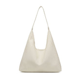 Soft leather woven hobo bag for women, tote bag for women, casual large capacity handheld shoulder bag, shoulder hobo purse
