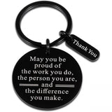 Stainless Steel Keychain Thanksgiving Inspirational Gifts for Family, Friends and Colleagues