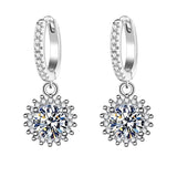 Sunflower Full Diamond Stud Earrings