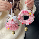 Christmas tree twist stick DIY handmade wind chime car hanging door hanging decoration pendant shopping mall activities