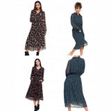 Fashion Floral Print Cardigan Dress – Loose Long Sleeve Shirt Midi, Open-Front Layering Piece