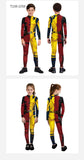 onepiece Halloween movie cos suit Deadpool 3 Wolverine costume playing suit printed jumpsuit