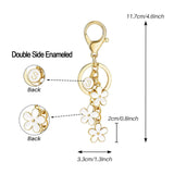 Initial Keychain Flower Charms for Key Cute Letter Keyring Bag Charm 26 Letter Flower Cherry Blossom Daisy Keychain