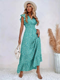 Printed French dress floral dress
