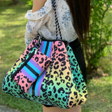 Neoprene Perforated Beach Bucket Bag – Two-in-One Mother-Child Tote, Large Swimming Sand-Proof Purse