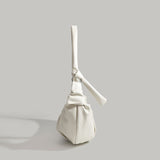 Folded dumpling bag, retro casual versatile hobo bag, design portable hobo bag small, small shoulder bag