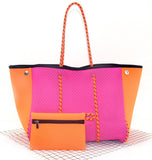 Neoprene Perforated Beach Bucket Bag – Two-in-One Mother-Child Tote, Large Swimming Sand-Proof Purse