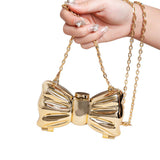 Metallic Mini Lipstick Bag, Girl Chain Butterfly Dinner Purse, Evening Purse, Evening Bags for Women Formal
