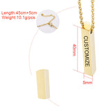 Geometric Bar Pendant Necklace