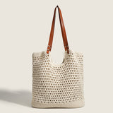 Hobo bag hand-woven, bag casual versatile slouchy bag, seaside vacation beach bag, large capacity shoulder bag