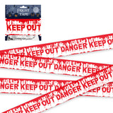 Halloween Warning Strip Tape - Plastic Isolation Decoration Tape for Horror Atmosphere