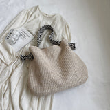 Large Woven Straw Tote – Women’s Beach Shoulder Bag, Vacation Handbag & Crossbody Purse