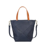 Elegant Genuine Leather Shoulder Bag - Stylish Folding Geometric Bucket Bag & Large Capacity Tote for Women hobo