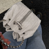 Rhinestone chain handbag women, fashion drawstring bucket bag evening clutch purse party Prom bag Party purse Prom bags clutches
