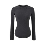 Hourglass Waist Long Sleeve T-Shirt beige