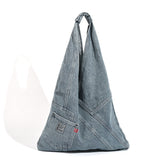 Washed denim hobo bag, shoulder shoulder bag, large capacity tote shoulder bag, handbag versatile