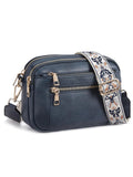 Small Crossbody Purse for Women Triple Zip, Color Matching Multifunctional Zipper Crossbody Bag, Small Square Bag PU Shoulder Bag,