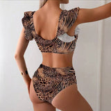 Women's Printed High Waist Bikini Two Piece Sexy Separate Swimwear