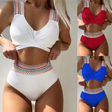 Women's Sexy Bikini Swimsuit Two Piece with Straps Beach Swimwear