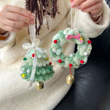 Christmas tree twist stick DIY handmade wind chime car hanging door hanging decoration pendant shopping mall activities