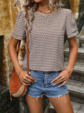 Printed Round Neck Casual Shirt