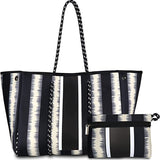 Neoprene Perforated Beach Bucket Bag – Two-in-One Mother-Child Tote, Large Swimming Sand-Proof Purse