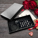 Driving Safety Keychain Boyfriend Birthday Father's Day Christmas Valentine's Day Men's Husband Gift Black