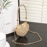 Rhinestone Dinner Bag, Mini heart purse, Small and Exquisite Shiny Dress Bag, Ball Bag, Prom Bag, Party Purse