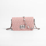 Simple female bag trendy embroidery purse with diamond chain single shoulder purse crossbody