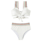 Women's Sexy Bikini Swimsuit Two Piece with Straps Beach Swimwear