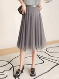 Elegant Tulle Midi Skirt - AfterAmour