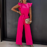 High Waist Commuter Strap-Up Jumpsuit - Summer Wide Leg Streetwear Jumpsuit