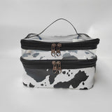 Multifunctional double-layer cosmetic bag, transparent storage bag, travel portable tote bag, large-capacity waterproof toilet bag