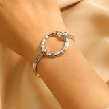 Exaggerated Alloy Round Square Geometric Electroplated Bracelet Fashion Minimalist