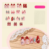 Christmas wear armor 3D three-dimensional elk Christmas tree almond high-quality nail art piece wear nail pure handmade