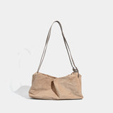 Vintage matte hobo bag, large capacity pillow bag, commuter versatile shoulder crossbody bag