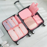 7Pcs a set of large-capacity travel bags, tote wet and dry separation fitness bags, suitcase seven-piece storage set, travel bag organizer