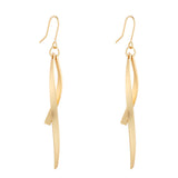 Gold Earrings for Women Hypoallergenic Leverback Drop Dangle Earrings Trendy 14K Gold Plated Twisted Spiral Teardrop Rhombus Heart Dangle Earring for Women Dainty Fashion Jewelry Gifts