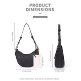 Half moon bag, adjustable shoulder strap crossbody shoulder bag for women, crescent bag, triple use shoulder bag, hobo bag for women,
