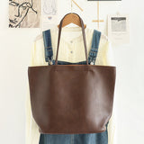 Elegant Soft PU Large Bag 2in1 – Retro Women's Shoulder Bag with Fashionable Large-Capacity Tote Design
