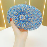 Clutch Purses for Women Evening Bag Nude Purse Luxury Handbag Bride Wallet Glitter Multicolor Rhinestone Bags