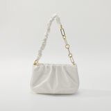 Small shoulder bag wrinkle feature with chain strap 8002
