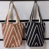 Women's bags, tote bags, knitted bags, large-capacity handbags, versatile women's shoulder bags,