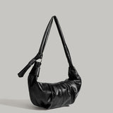 Folded dumpling bag, retro casual versatile hobo bag, design portable hobo bag small, small shoulder bag
