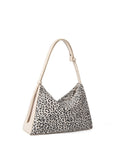 Leopard print autumn and winter small hobo bag, fashionable large capacity shoulder bag women, retro design commuter shoulder handbag