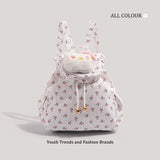 Cute small backpack for girls teens, floral canvas backpack, cute girl backpack, commuter versatile school bag for girls
