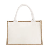 Cotton and linen canvas tote bag, printed letter tote bag, portable light handbag, gift shopping bag